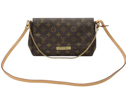 Louis Vuitton Monogram Favorite MM Shoulder Bag Brown Gold
