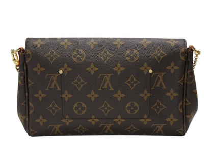 Louis Vuitton Monogram Favorite MM Shoulder Bag Brown Gold — view 3
