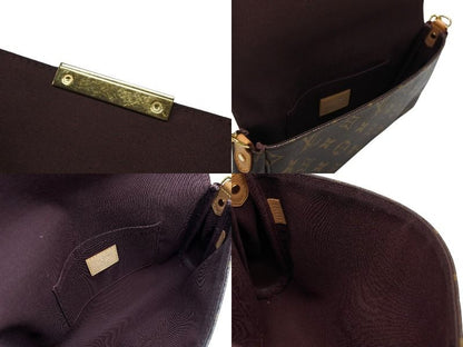 Louis Vuitton Monogram Favorite MM Shoulder Bag Brown Gold — view 8