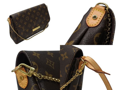 Louis Vuitton Monogram Favorite MM Shoulder Bag Brown Gold — view 4