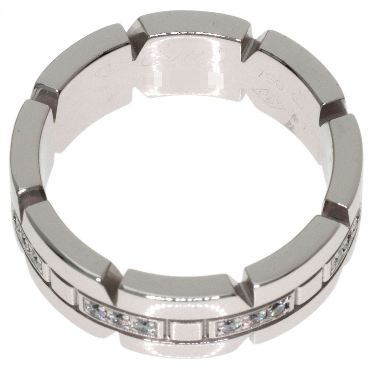 Cartier Tank Francaise Half Diamond 47 Ring 18k White Gold — view 4