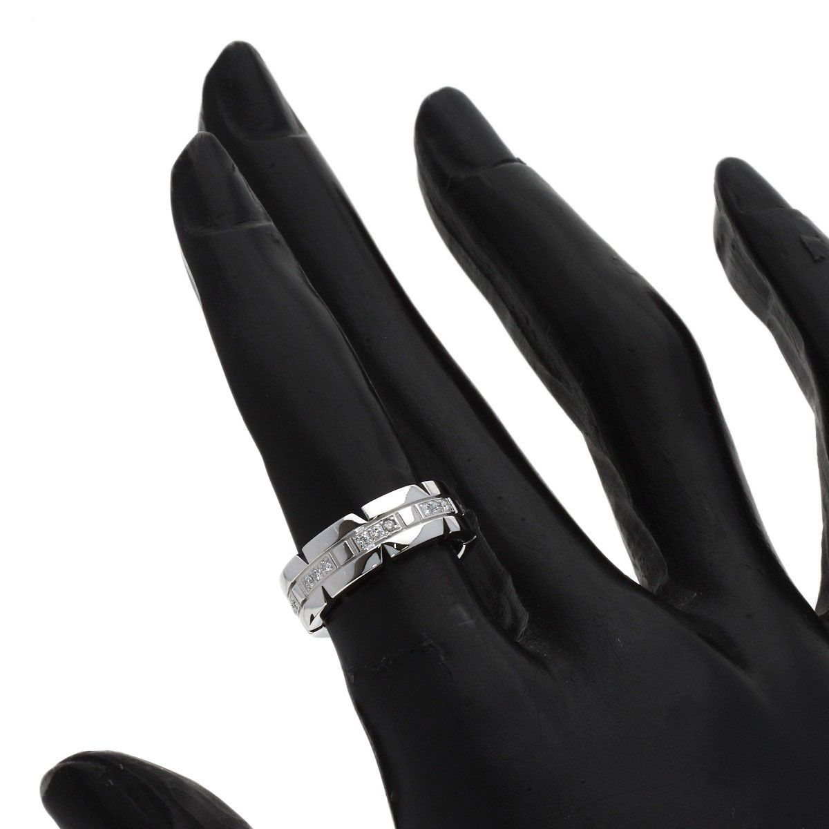 Cartier Tank Francaise Half Diamond 47 Ring 18k White Gold — view 6