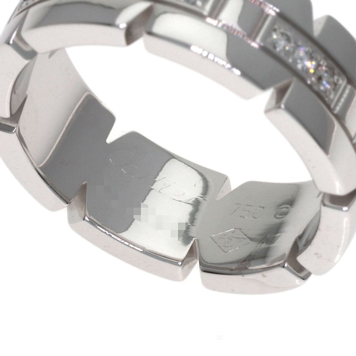 Cartier Tank Francaise Half Diamond 47 Ring 18k White Gold — view 5