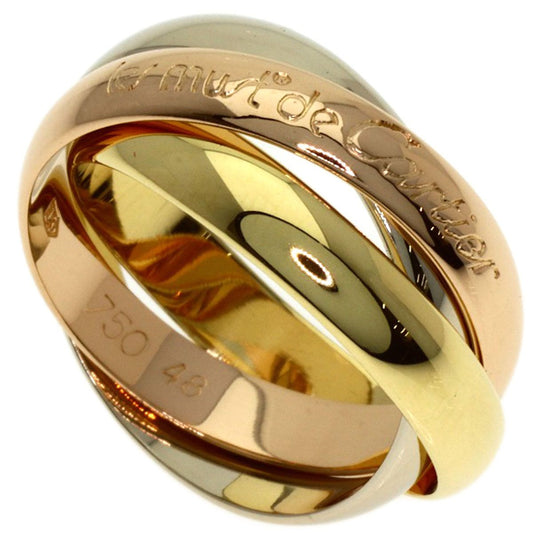 Cartier Trinity 48 Ring 18k Yellow Gold 18k White Pink
