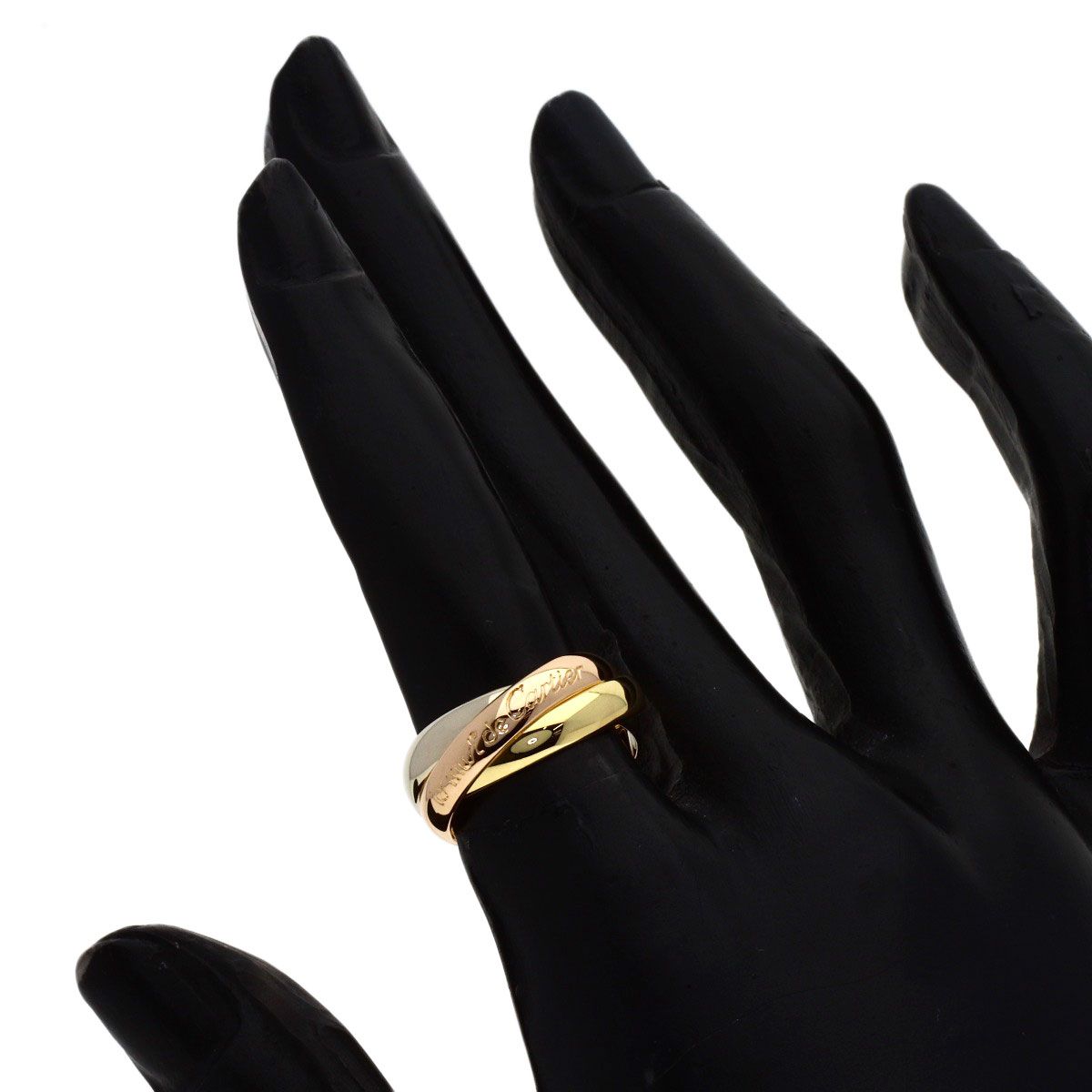 Cartier Trinity 48 Ring 18k Yellow Gold 18k White Pink — view 4