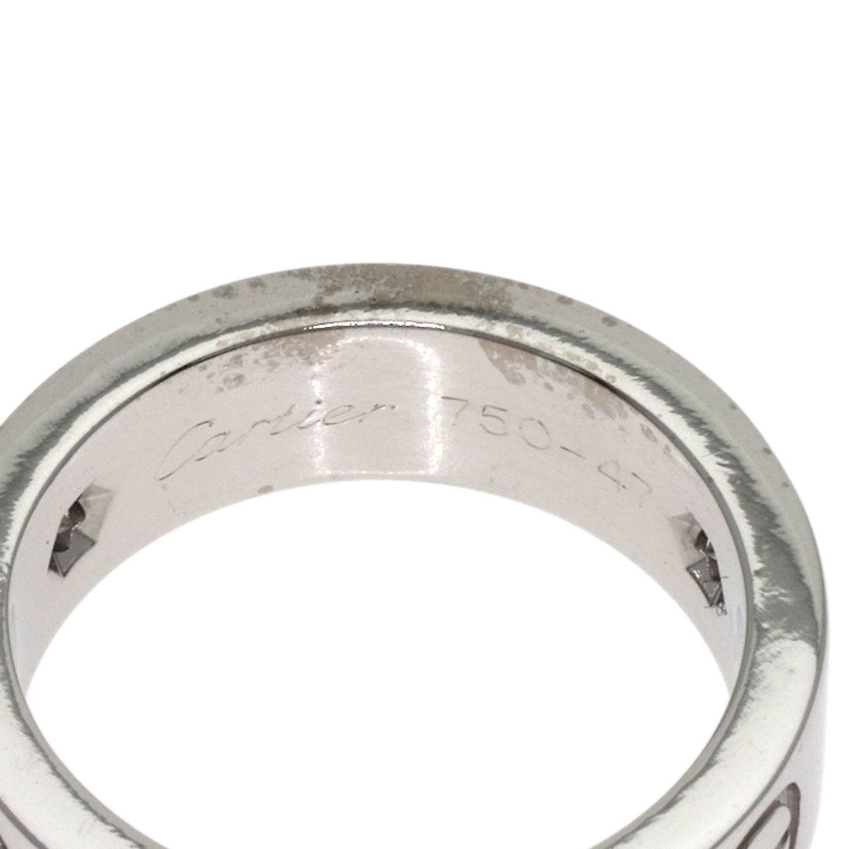 Cartier Love Ring Half Diamond 47 18k White Gold — view 8