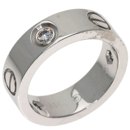 Cartier Love Ring Half Diamond 47 18k White Gold — view 2
