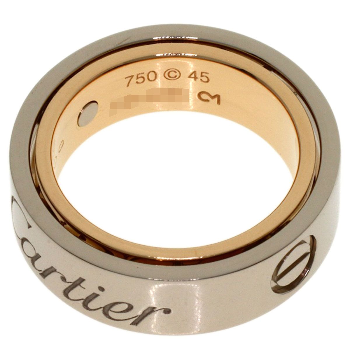 Cartier C-cles Love 45 Ring 18k White Gold 18k Pink — view 4