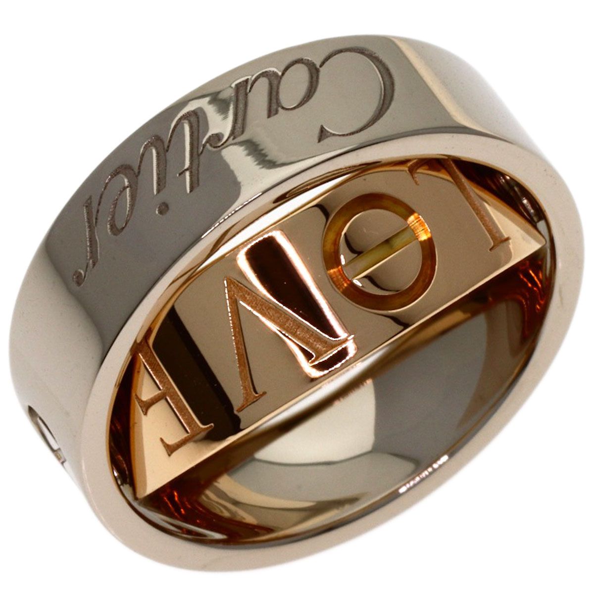 Cartier C-cles Love 45 Ring 18k White Gold 18k Pink — view 2