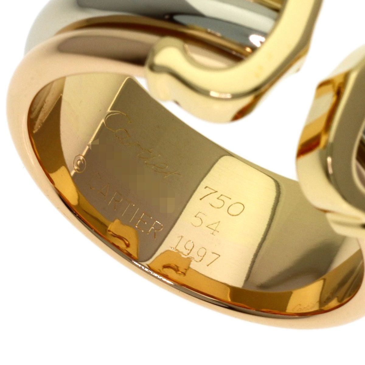 Cartier 2C Ring 54 18k Yellow Gold 18k White Pink — view 5