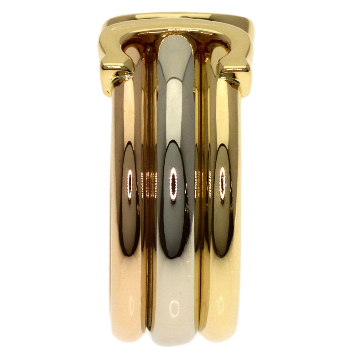 Cartier 2C Ring 54 18k Yellow Gold 18k White Pink — view 3