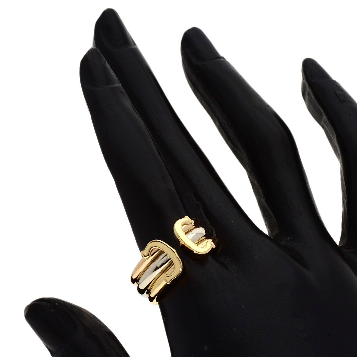 Cartier 2C Ring 54 18k Yellow Gold 18k White Pink — view 6