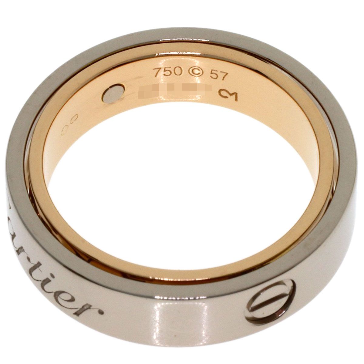 Cartier C-cles Love 57 Ring 18k White Gold 18k Pink — view 4