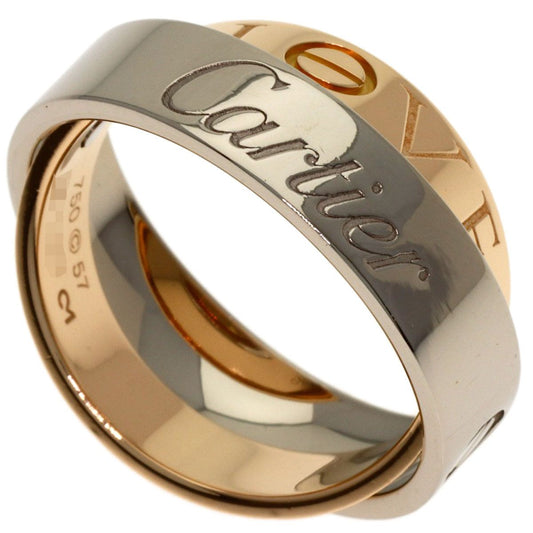 Cartier C-cles Love 57 Ring 18k White Gold 18k Pink