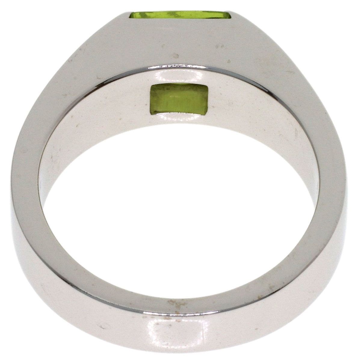Cartier Tank Ring Peridot 50 18k White Gold — view 4