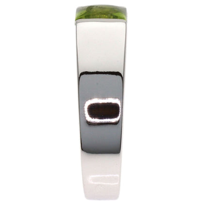 Cartier Tank Ring Peridot 50 18k White Gold — view 3