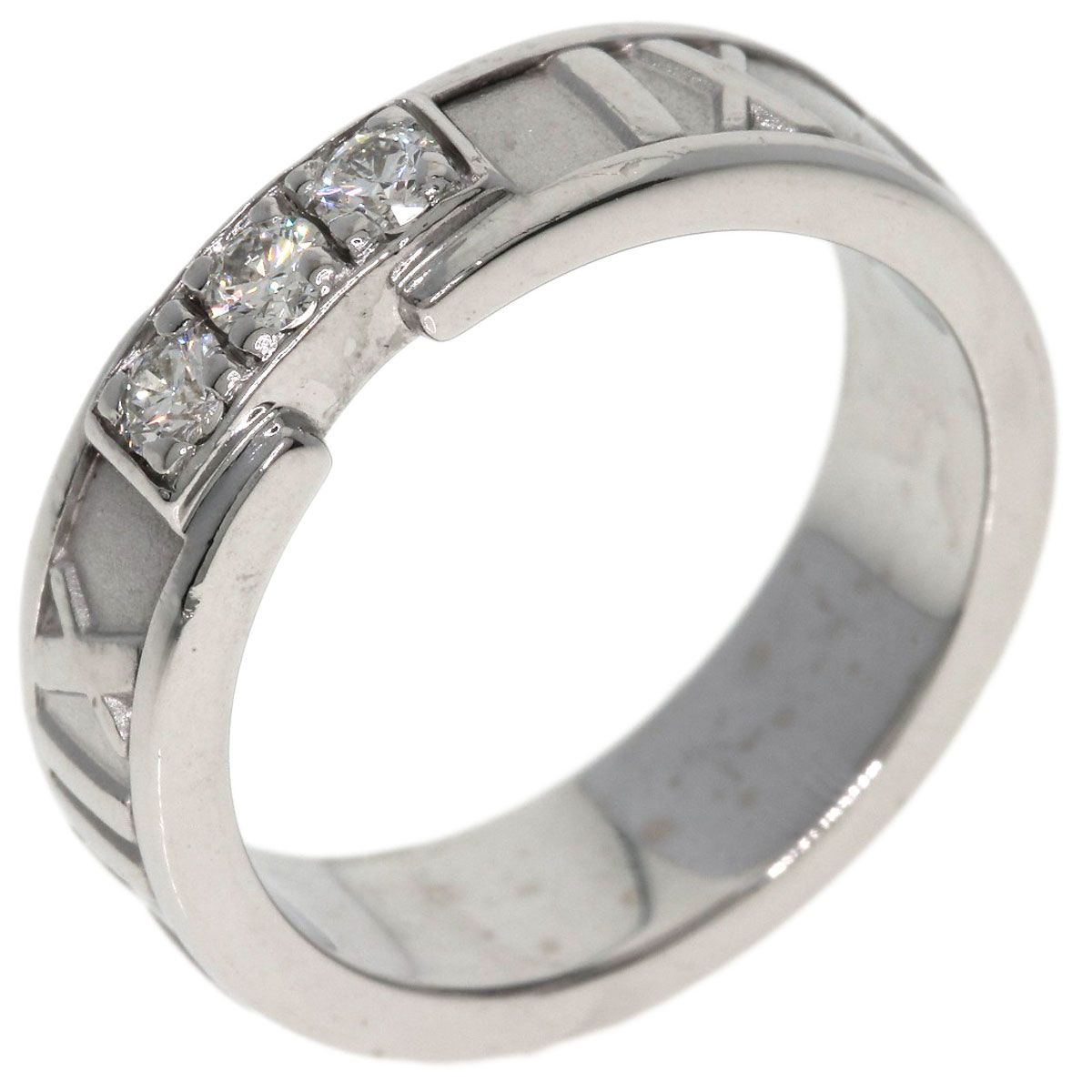 Tiffany & Co Atlas Diamond Ring 18k White Gold — view 2