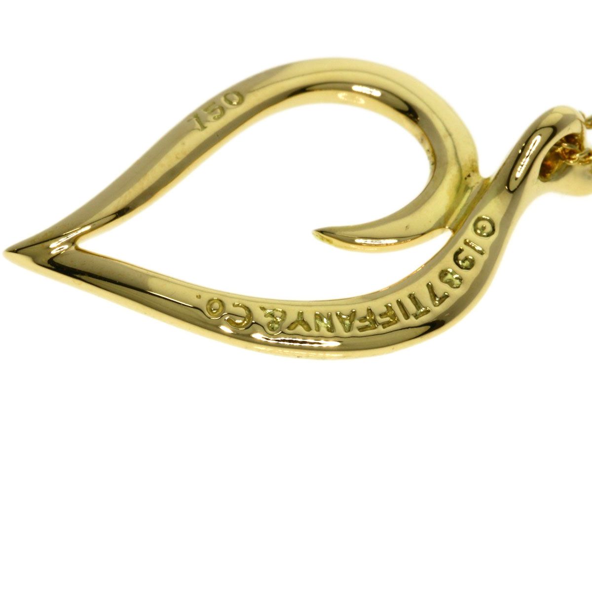 Tiffany & Co Leaf Heart Necklace 18k Yellow Gold — view 5