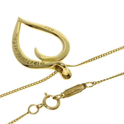 Tiffany & Co Leaf Heart Necklace 18k Yellow Gold — view 2