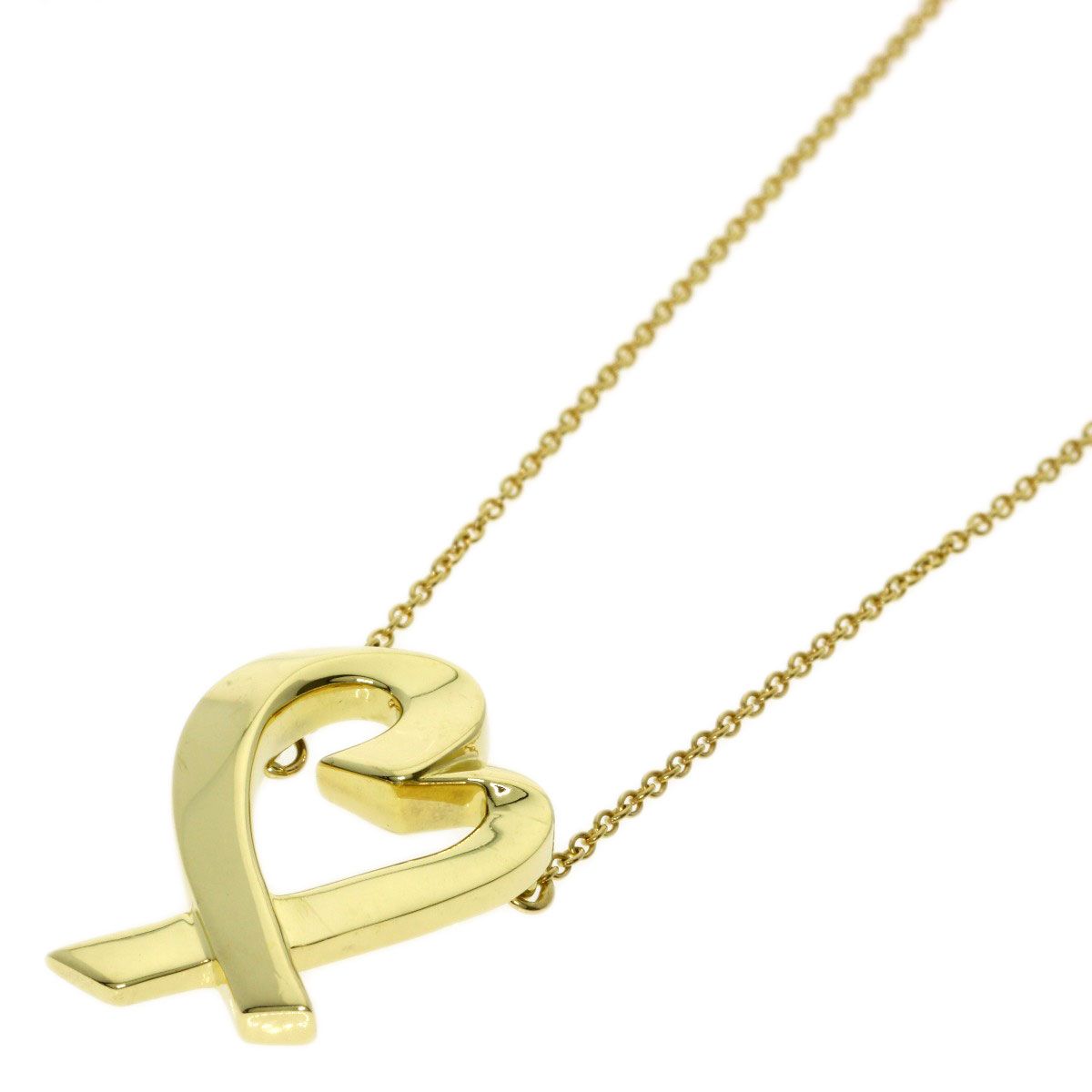 Tiffany & Co Loving Heart Necklace 18k Yellow Gold