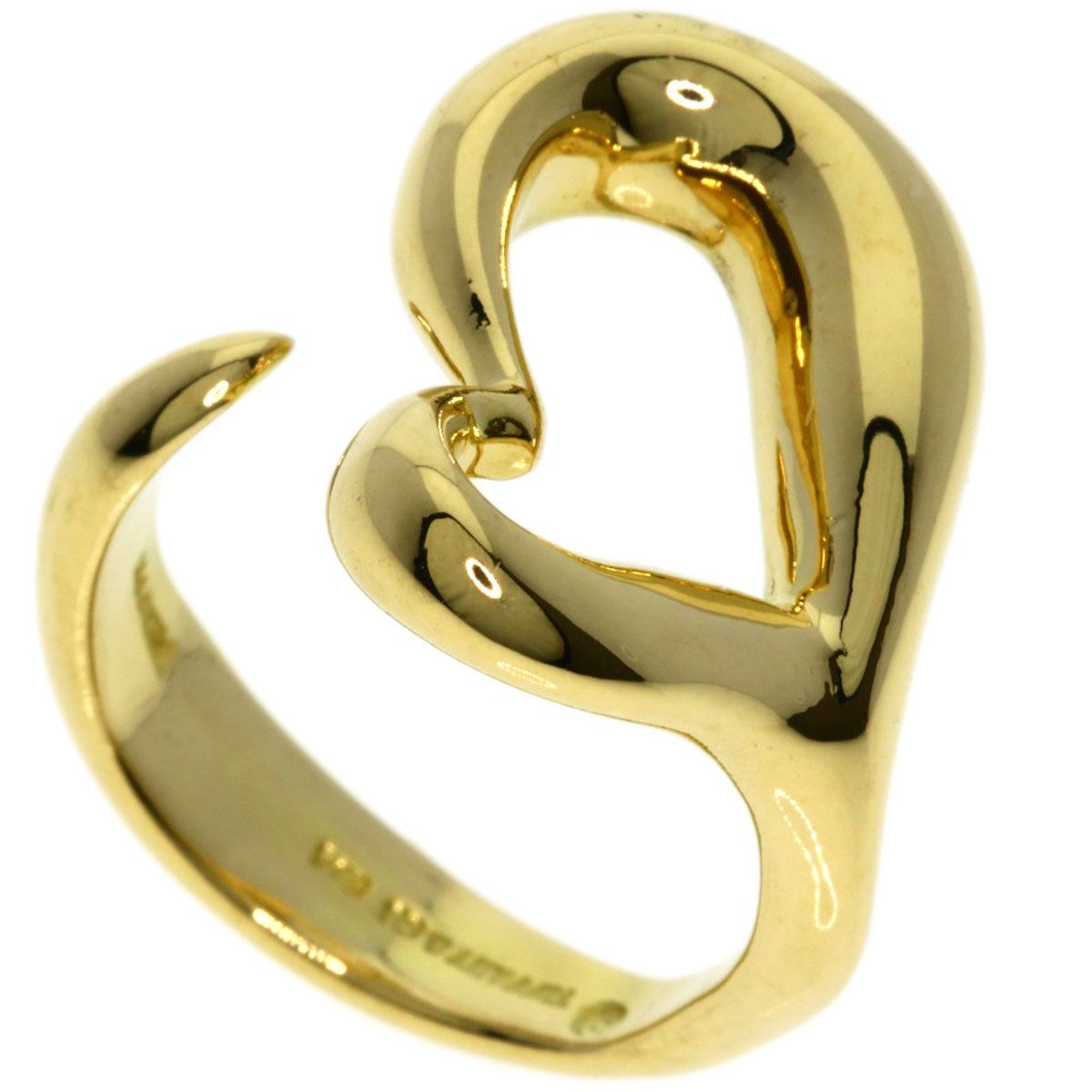 Tiffany & Co Open Heart Ring 18k Yellow Gold