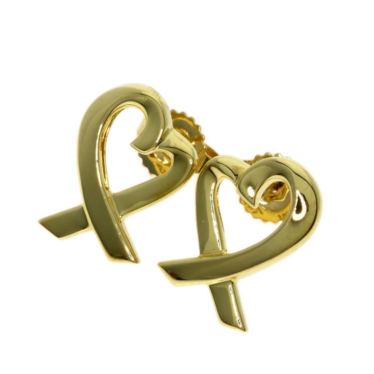 Tiffany & Co Loving Heart Earrings 18k Yellow Gold