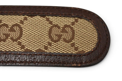 Gucci Belt GG Buckle Brown Beige 85 — view 9