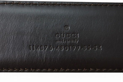 Gucci Belt GG Buckle Brown Beige 85 — view 6
