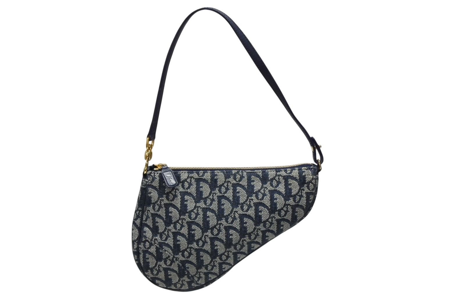 Dior Trotter Saddle Bag Pouch Navy