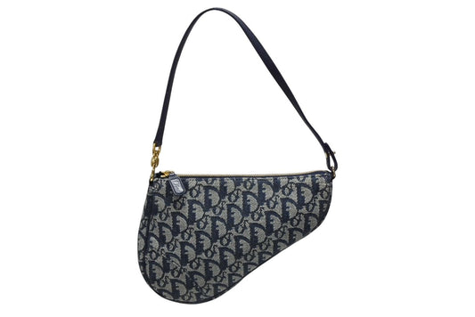 Dior Trotter Saddle Bag Pouch Navy