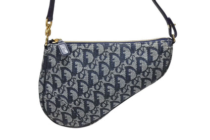 Dior Trotter Saddle Bag Pouch Navy — view 2