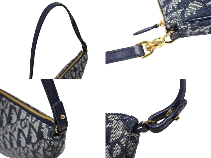 Dior Trotter Saddle Bag Pouch Navy — view 5