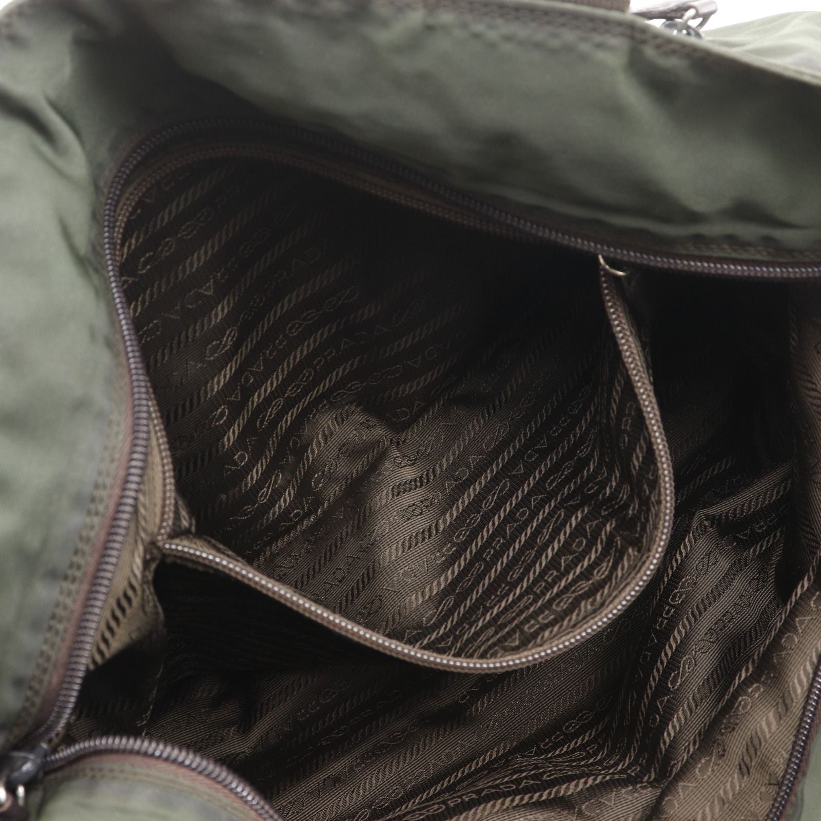 Prada Nylon Khaki Tote — view 7