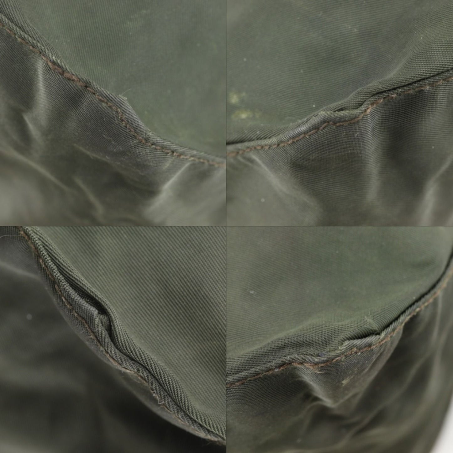 Prada Nylon Khaki Tote — view 4
