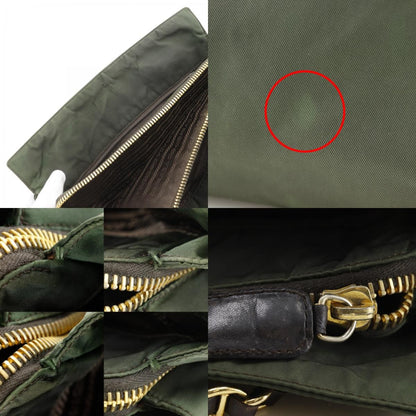Prada Chain Tote Shoulder Nylon Khaki — view 8