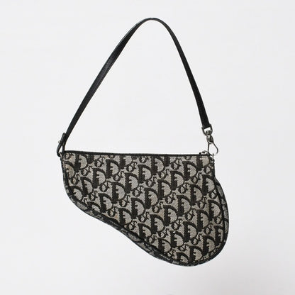 Dior Trotter Saddle Bag Pouch Navy — view 2