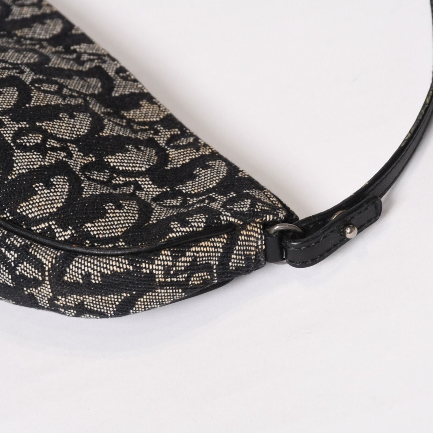 Dior Trotter Saddle Bag Pouch Navy — view 5