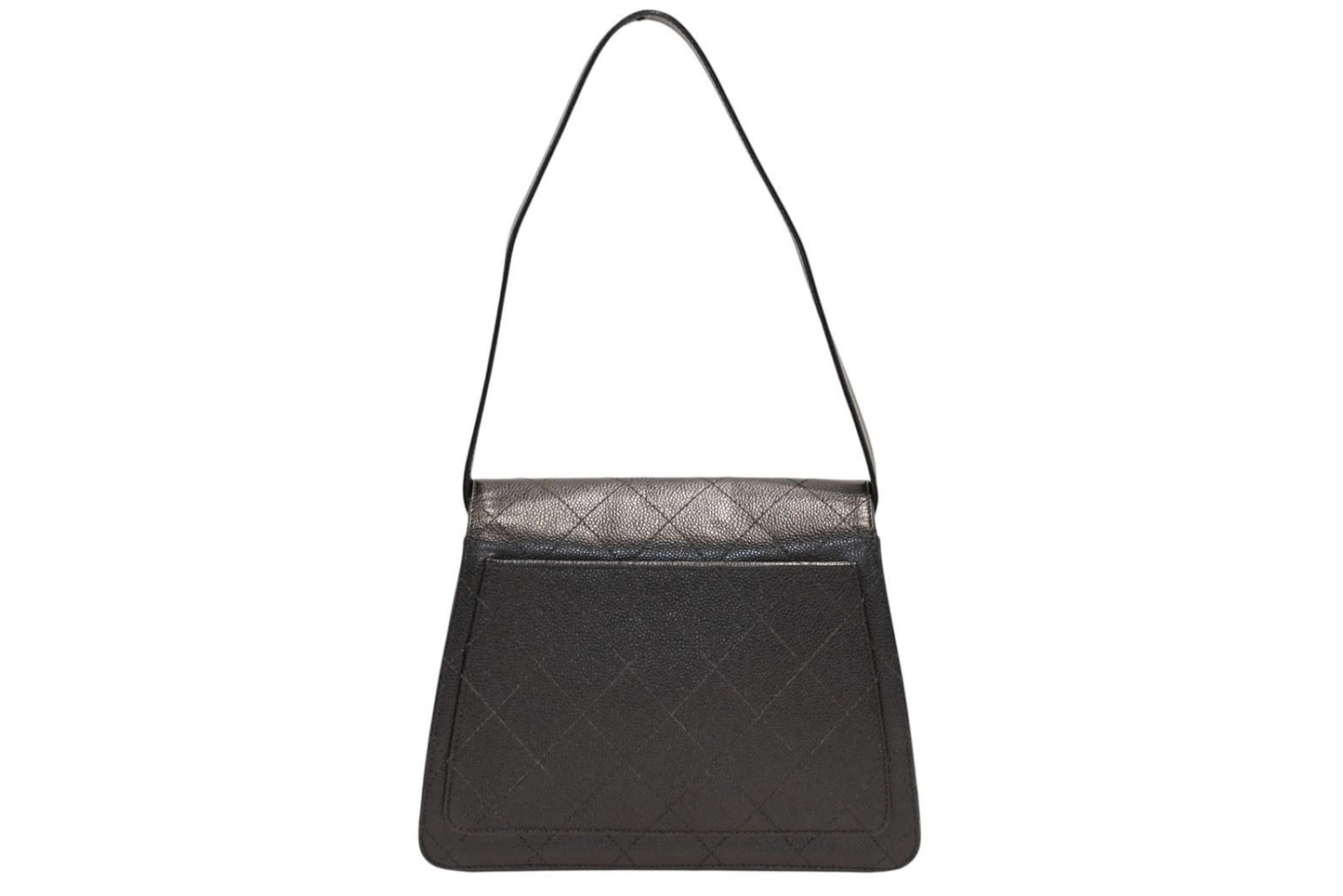 Chanel Wild Stitch Handbag Top Handle Lambskin Black Gold — view 2