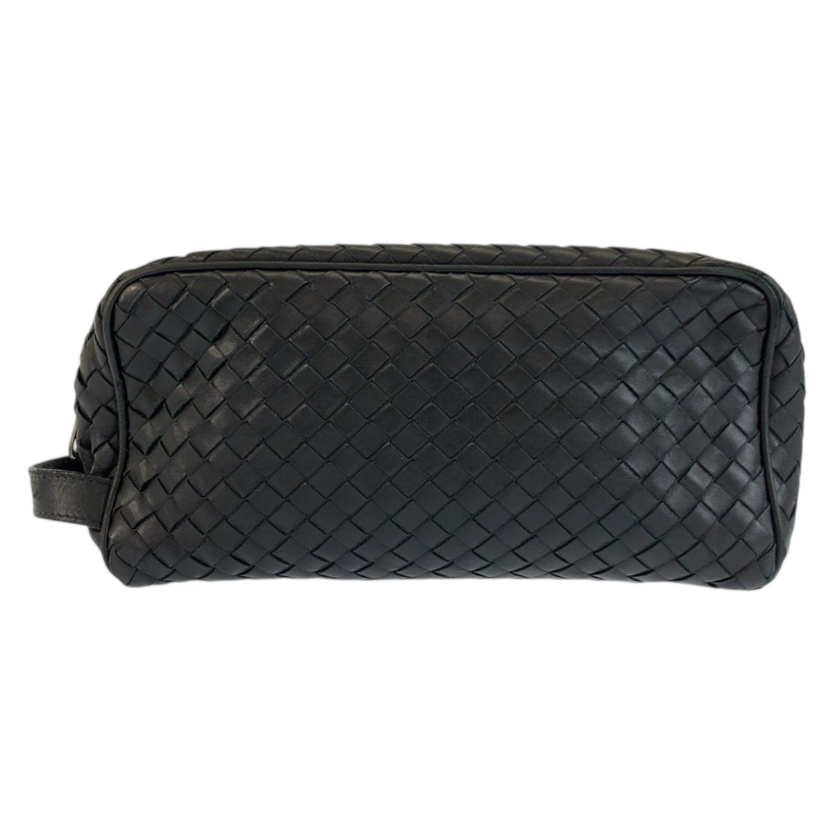Bottega Veneta Black Leather Clutch