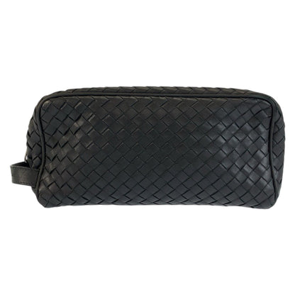 Bottega Veneta Black Leather Clutch