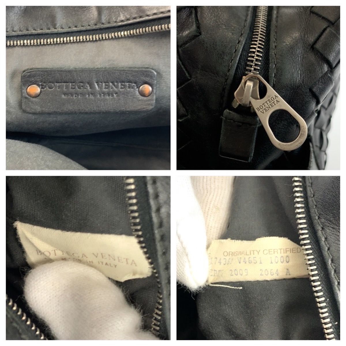 Bottega Veneta Black Leather Clutch — view 3