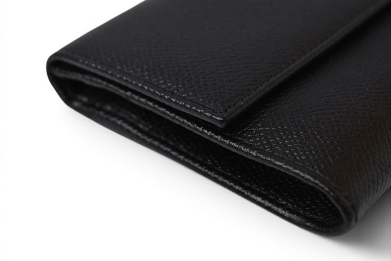 Bvlgari Classico Bifold Wallet Gray Leather Black Silver — view 4