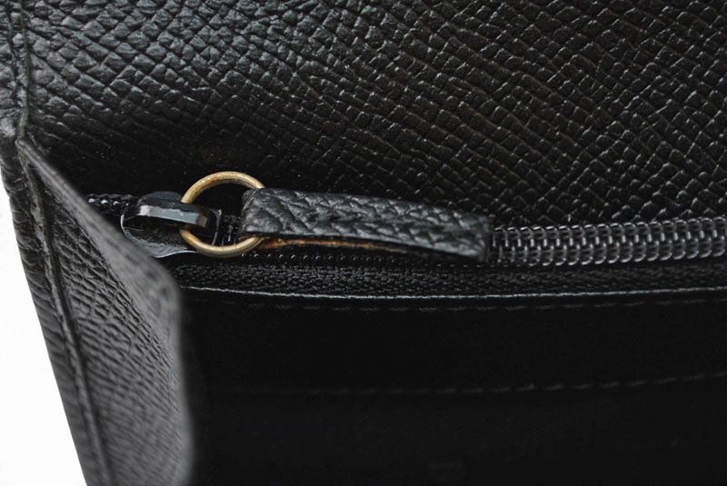 Bvlgari Classico Bifold Wallet Gray Leather Black Silver — view 5