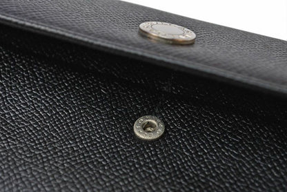 Bvlgari Classico Bifold Wallet Gray Leather Black Silver — view 9