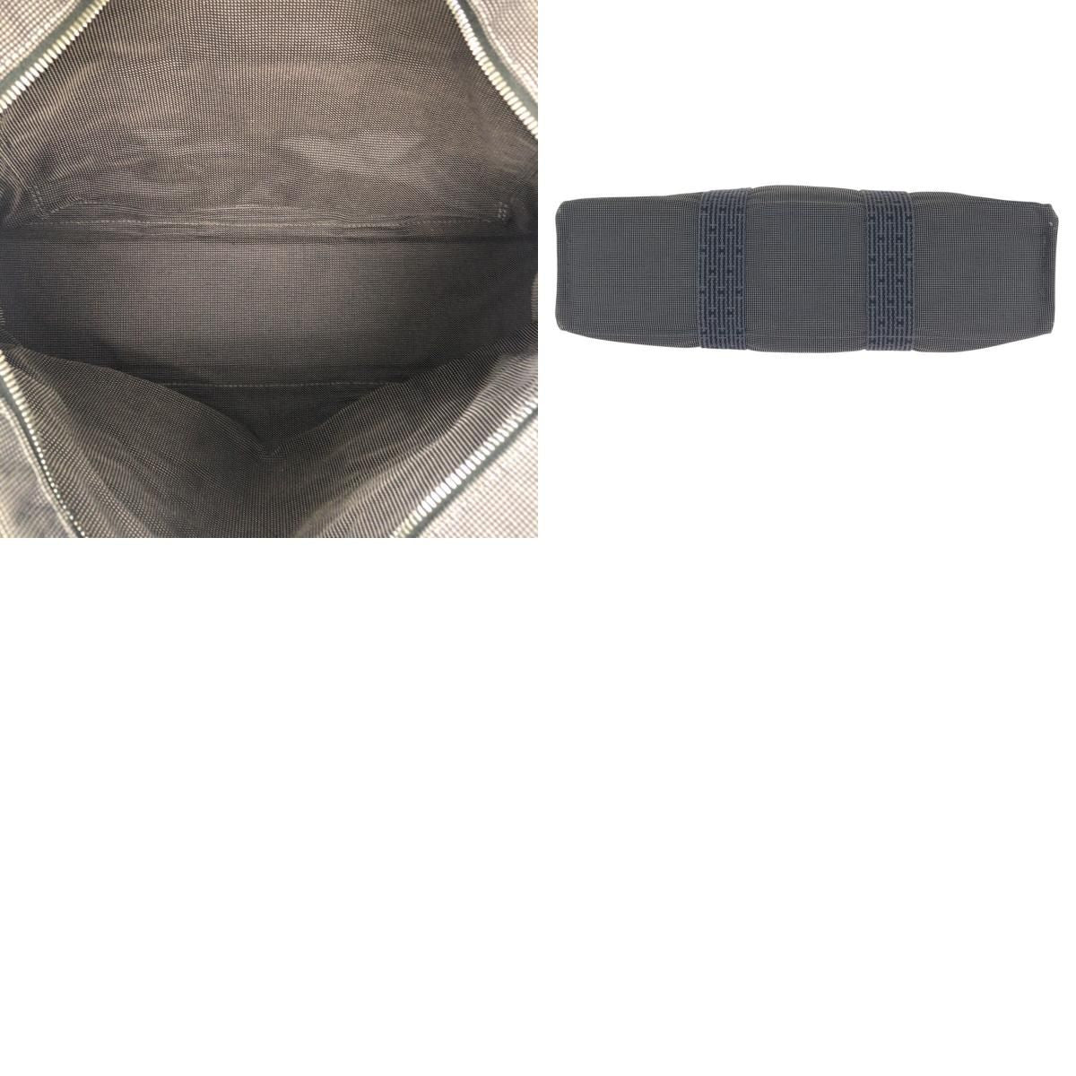 Hermes Her Line Gray Silver Polyamide Polyester Tote — view 9