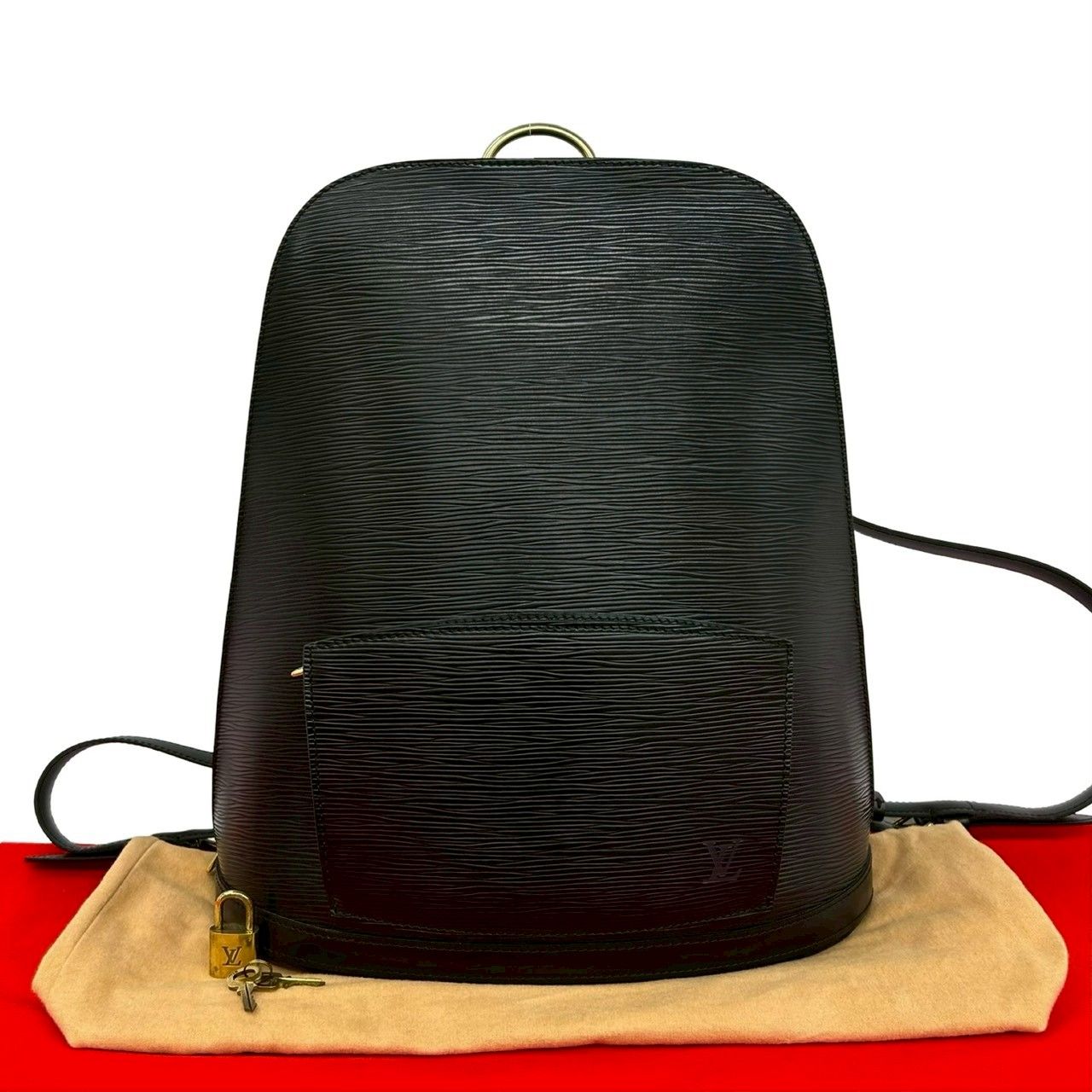 Louis Vuitton with Key Vintage Gobelin Epi Leather Backpack Noir