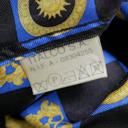 Versace Vintage Classic V2 Long Sleeve Shirt III M Baroque Check Total Silk — view 8