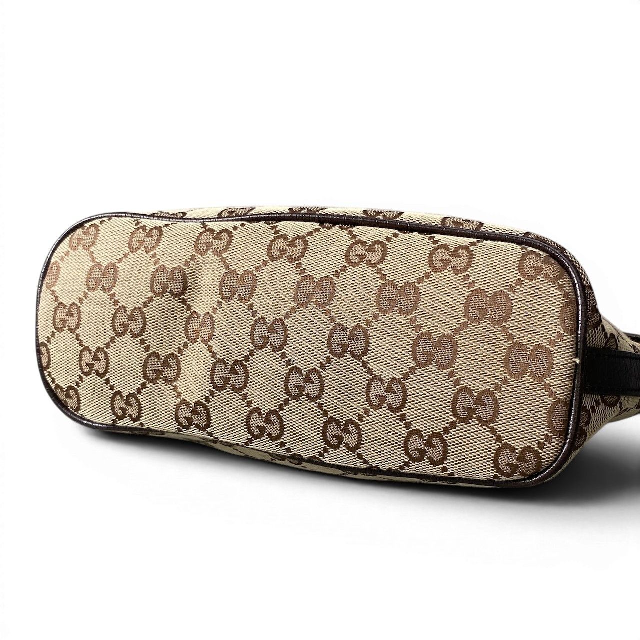 Gucci Sherry Line Pouch GG Logo Canvas Beige — view 5