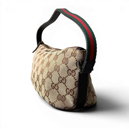 Gucci Sherry Line Pouch GG Logo Canvas Beige — view 4