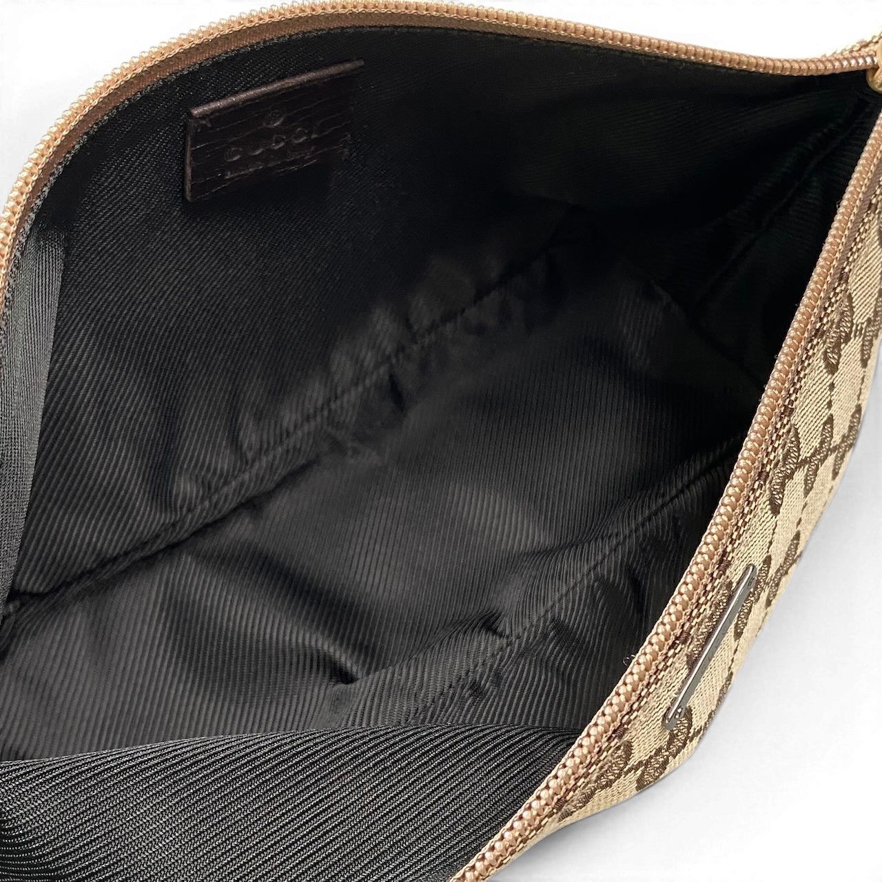 Gucci Sherry Line Pouch GG Logo Canvas Beige — view 7